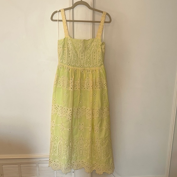 BORGO DE NOR
NINET BRODERIE ANGLAISE MAXI DRESS IN YELLOW size 6 US - Picture 4 of 13